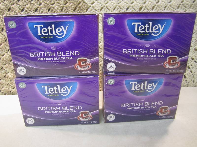 lot 151 image: Lot of 4 Boxes Tetley British Blend...