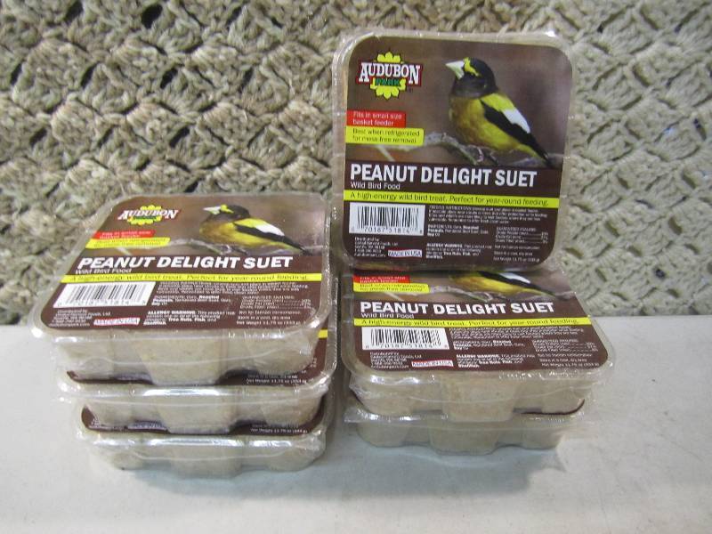 lot 159 image: Lot of 6 Peanut Delight Suet Wild B...
