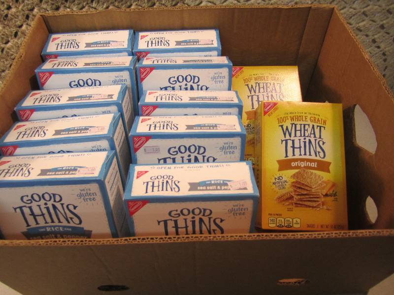 lot 163 image: Lot of 12 Boxes Rice and Wheat Crac...