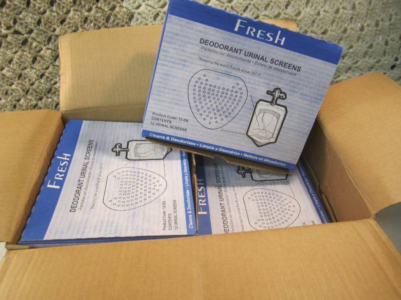 lot 170 image: Case of 72 Deodorant Urinal Screens...