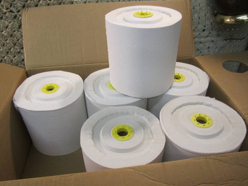 lot 175 image: Case of 6 White High Capacity Roll ...