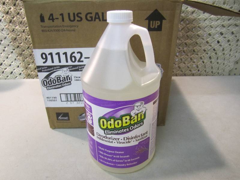 lot 182 image: Case of 4 OdoBan Deodorizer Disinfe...