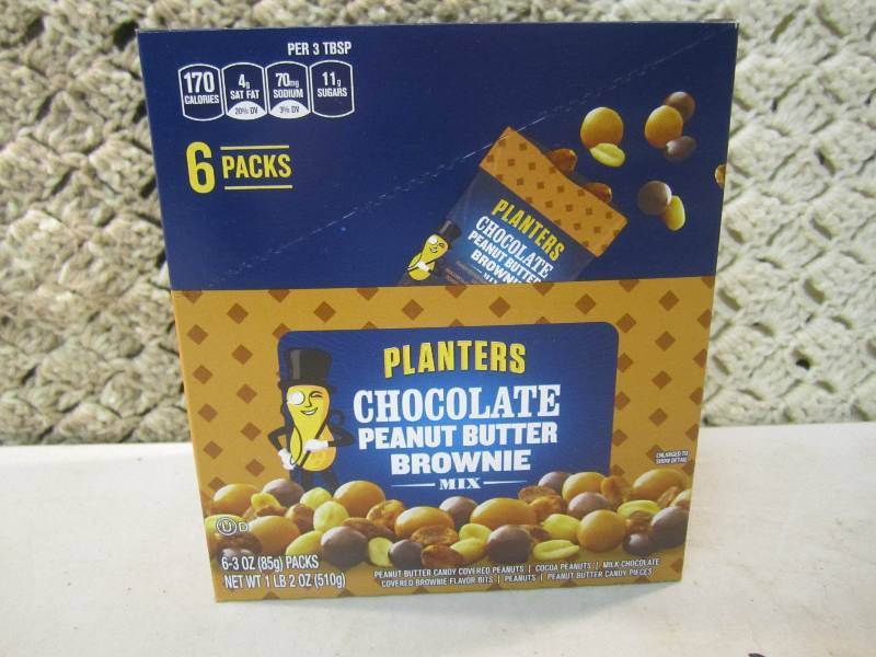 lot 216 image: Box of 6 Packs Planters Chocolate P...
