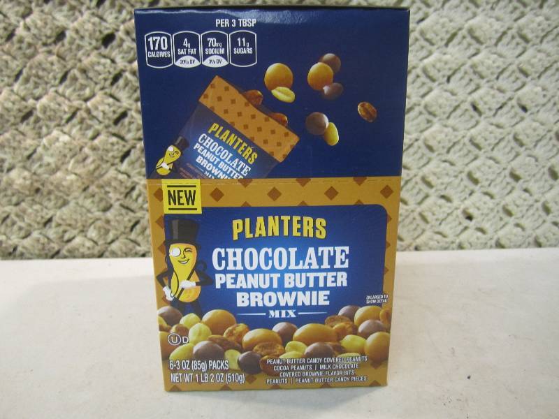 lot 218 image: Box of 6 Packs Planters Chocolate P...