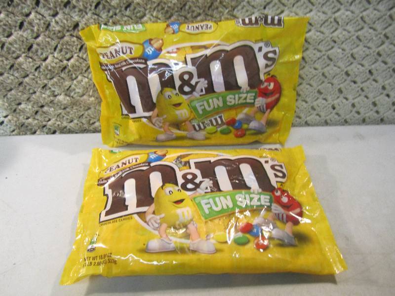 lot 232 image: 2 Big Bags of Peanut M&Ms Fun Size...