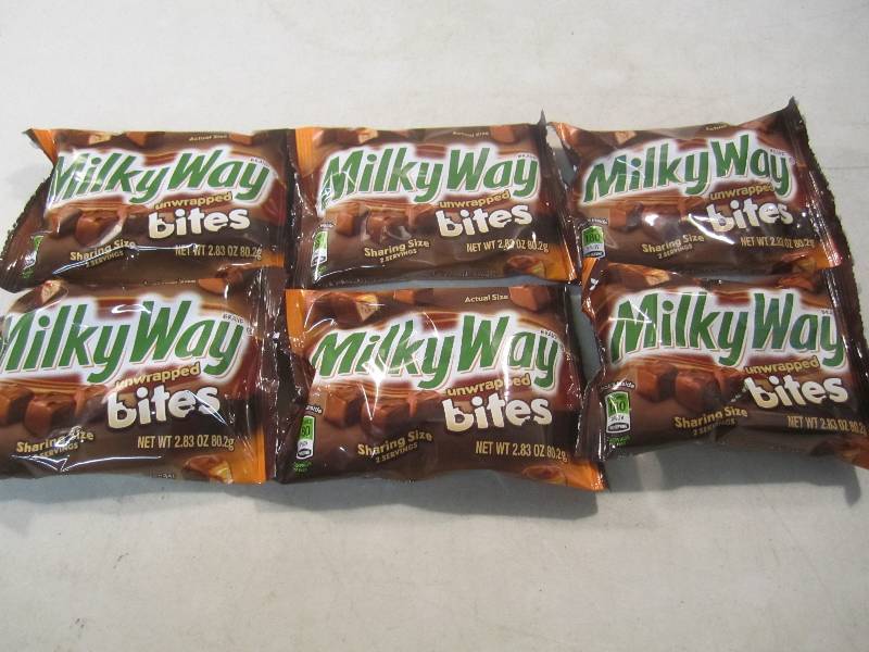 lot 240 image: Lot of 6 Bags Milky Way Bites Best ...
