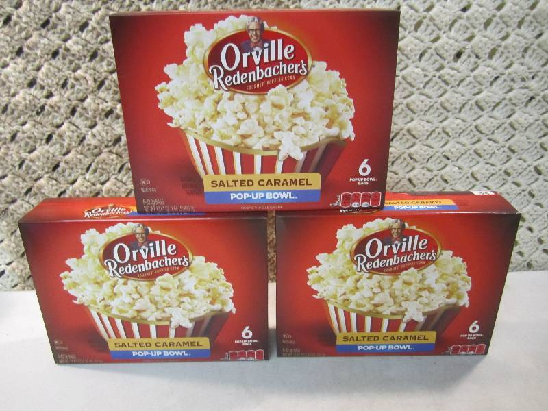 lot 245 image: Lot of 3 Boxes Orville Redenbachers...