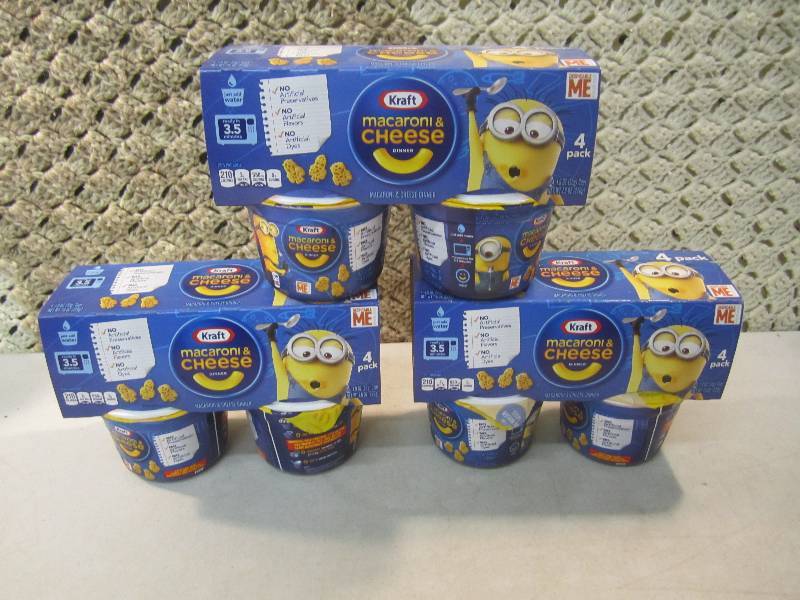 lot 255 image: Lot of 3 Kraft Macaroni & Cheese 4-...