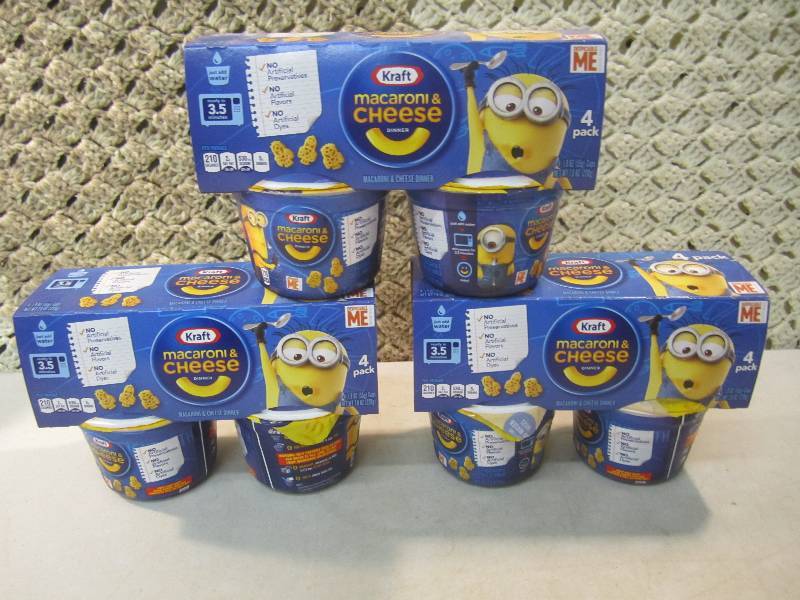 lot 256 image: Lot of 3 Kraft Macaroni & Cheese 4-...