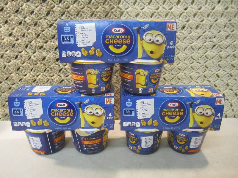 lot 257 image: Lot of 3 Kraft Macaroni & Cheese 4-...