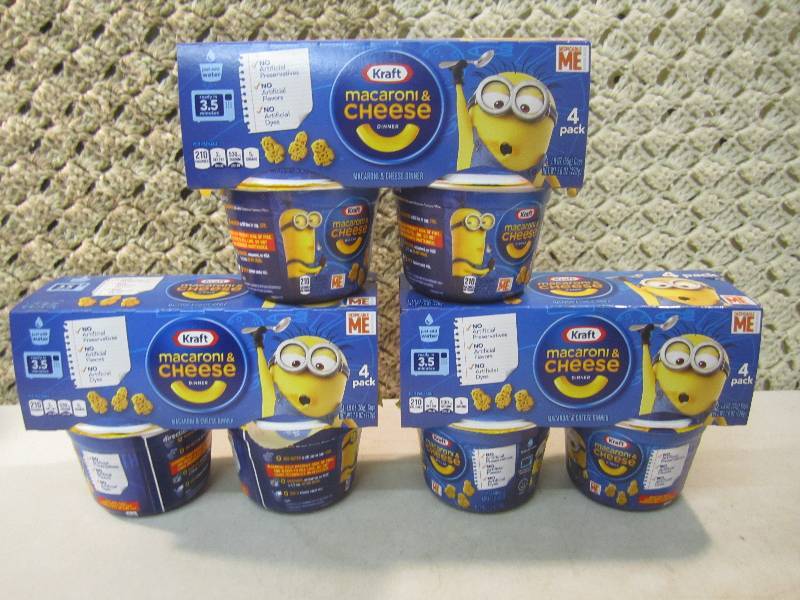 lot 258 image: Lot of 3 Kraft Macaroni & Cheese 4-...