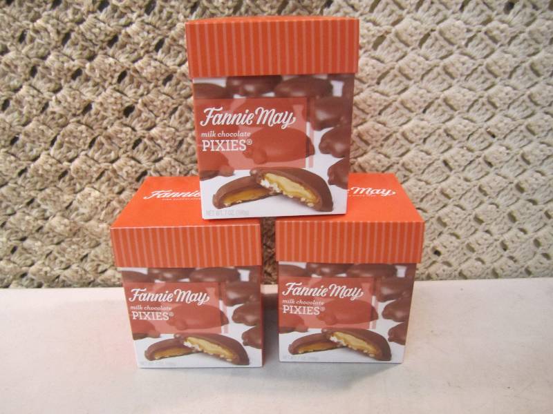 lot 263 image: Lot of 3 Boxes Fannie May Milk Choc...