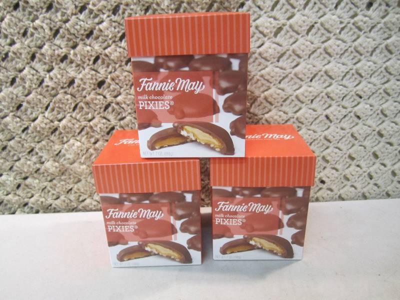 lot 265 image: Lot of 3 Boxes Fannie May Milk Choc...