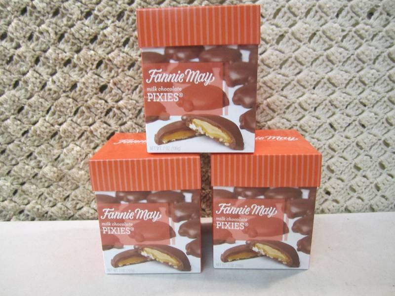 lot 266 image: Lot of 3 Boxes Fannie May Milk Choc...