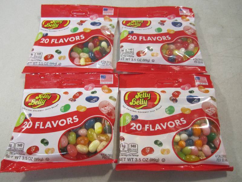 lot 272 image: Lot of 4 Bags Jelly Belly 20 Flavor...