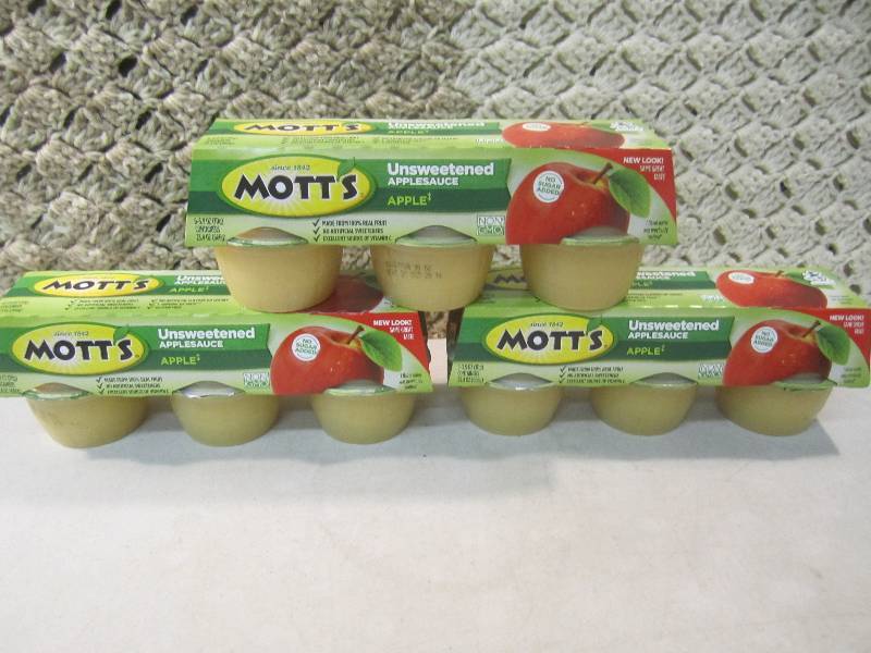 lot 275 image: Lot of 3 - 6-packs Motts Unsweeten...
