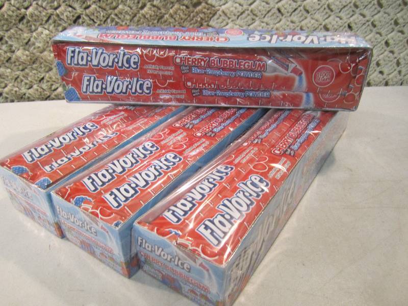 lot 279 image: Lot of 4 Boxes Fla-Vor-Ice Cherry B...
