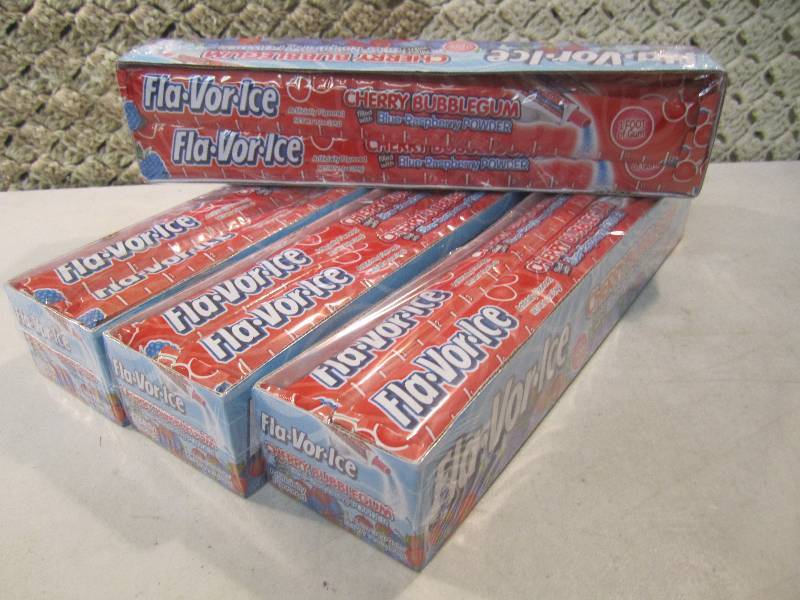 lot 280 image: Lot of 4 Boxes Fla-Vor-Ice Cherry B...