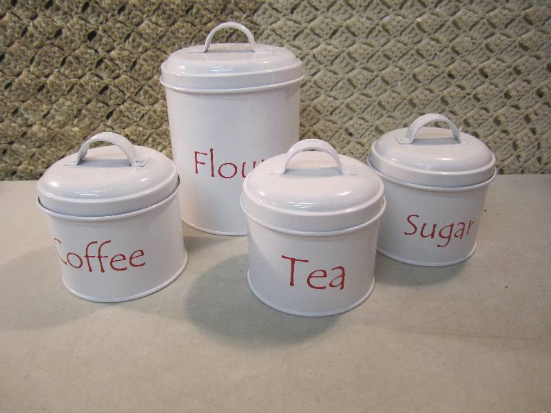 lot 326 image: Set of 4 Metal Canisters  RM5...