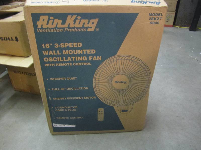 lot 433 image: Air King 16 3-Speed Wall Mounted O...