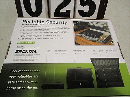 lot 25 image: Stack-On Large Portable Security Case