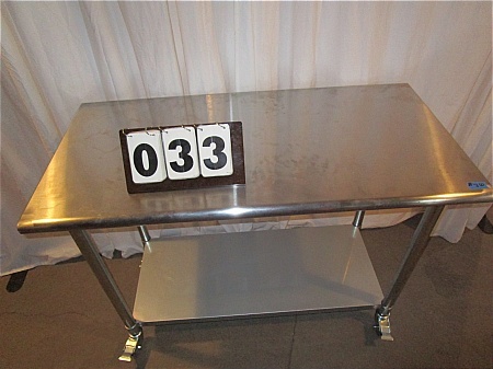 lot 33 image: Stainless Steel Prep Table