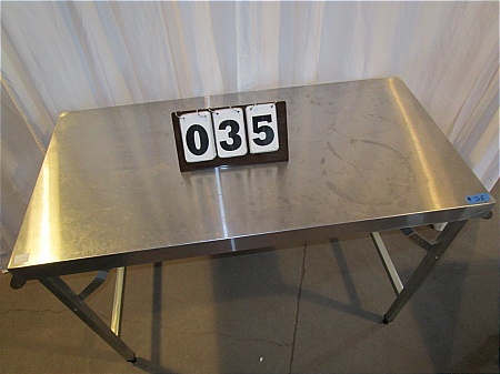 lot 35 image: Stainless Steel Folding Table