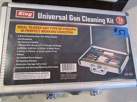 lot 57 image: King 76 Pc Universal Gun Cleaning Kit