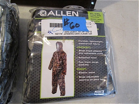 lot 60 image: Camo Rain Suit