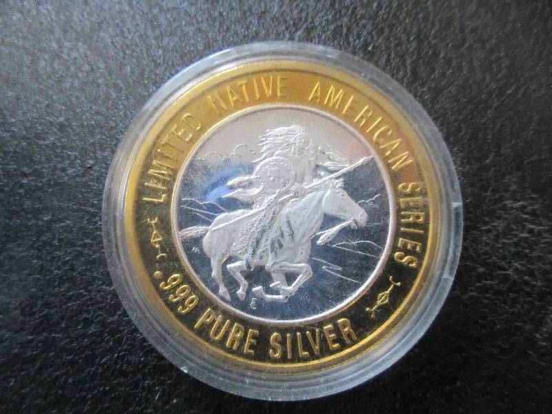 Limited Edition Gaming Token Apache 1-Ounce .999 Fine Silver