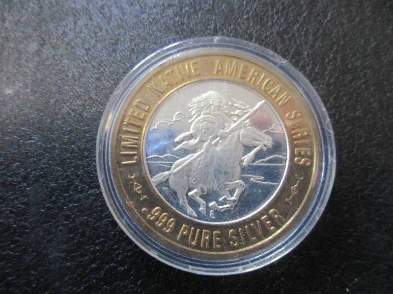 Limited Edition Gaming Token Native American 1-Ounce .999 Fine Silver