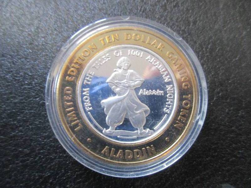 Limited Edition Gaming Token Aladdin Casino 1-Ounce .999 Fine Silver