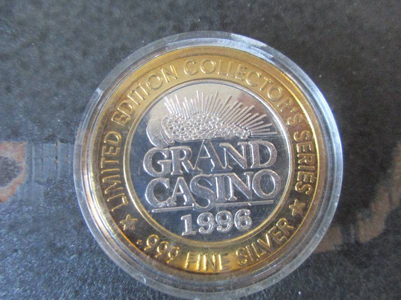 Limited Edition Gaming Token Kevin Daniel Grand Casino 1996, 1-Ounce .999 Fine Silver