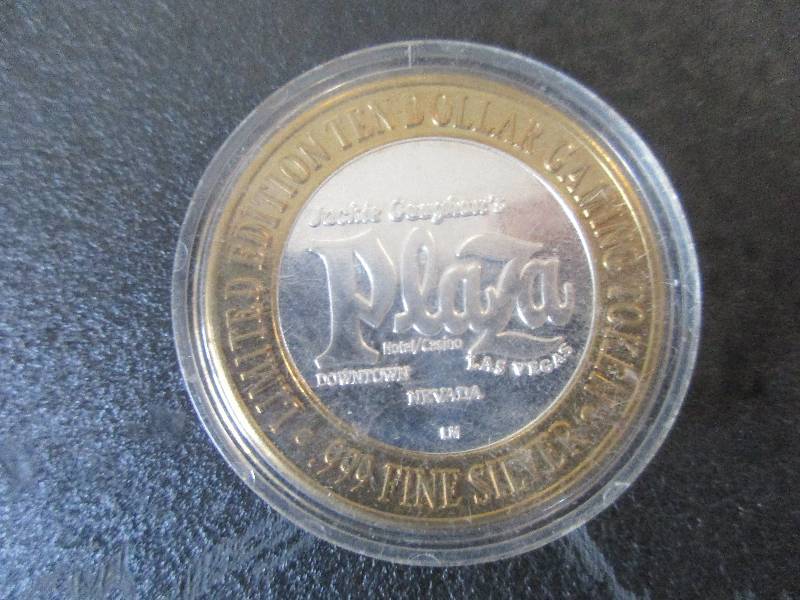 Limited Edition Gaming Token Plaza Casino Hollywood Classic, 1-Ounce .999 Fine Silver