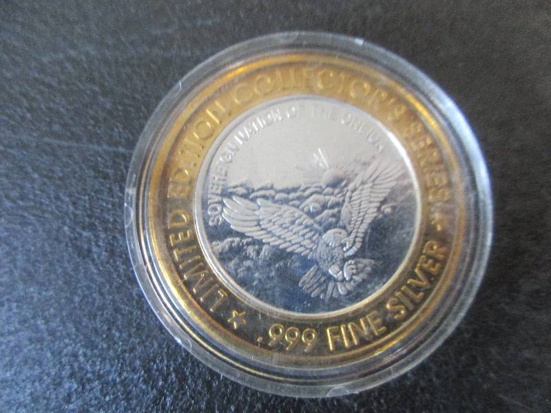 Limited Edition Gaming Token Oneida Casino Greenbay, 1-Ounce .999 Fine Silver
