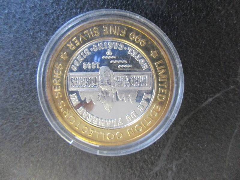 Limited Edition Gaming Token Seven Eleven Lac du flan bead Wisconsin, 1-Ounce .999 Fine Silver