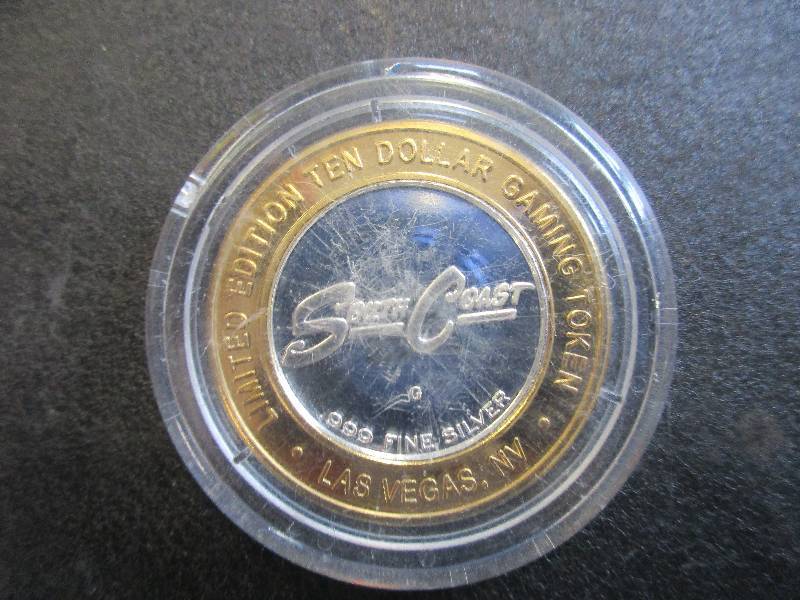 Limited Edition Gaming Token Quarter Horse South Coast, 1-Ounce .999 Fine Silver