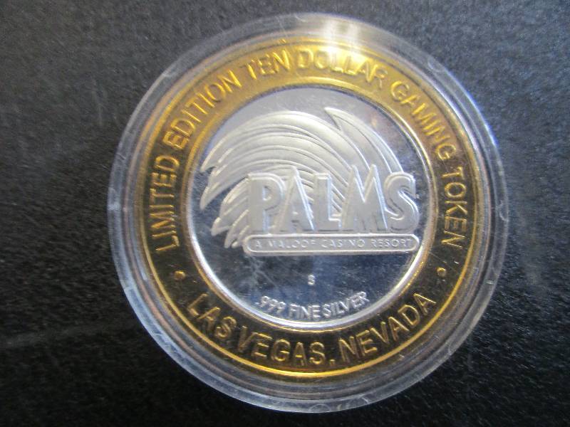 Limited Edition Gaming Token Palms Casino Vegas, 1-Ounce .999 Fine Silver