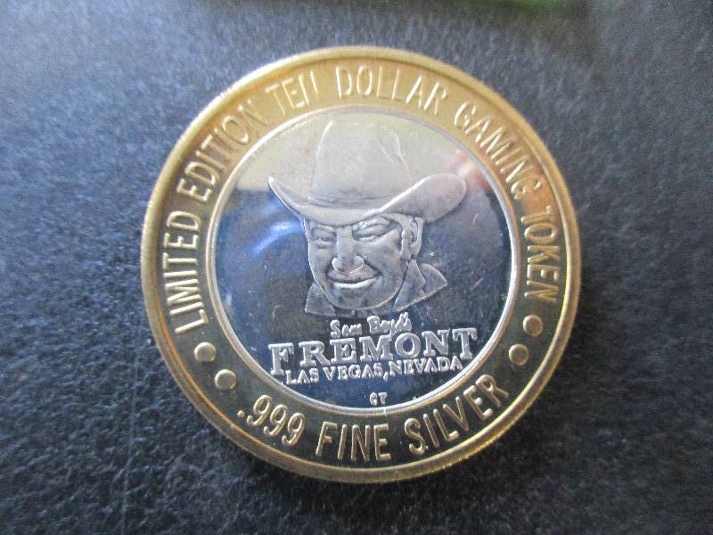 Limited Edition Gaming Token Fremont ST. Vegas, 1-Ounce .999 Fine Silver