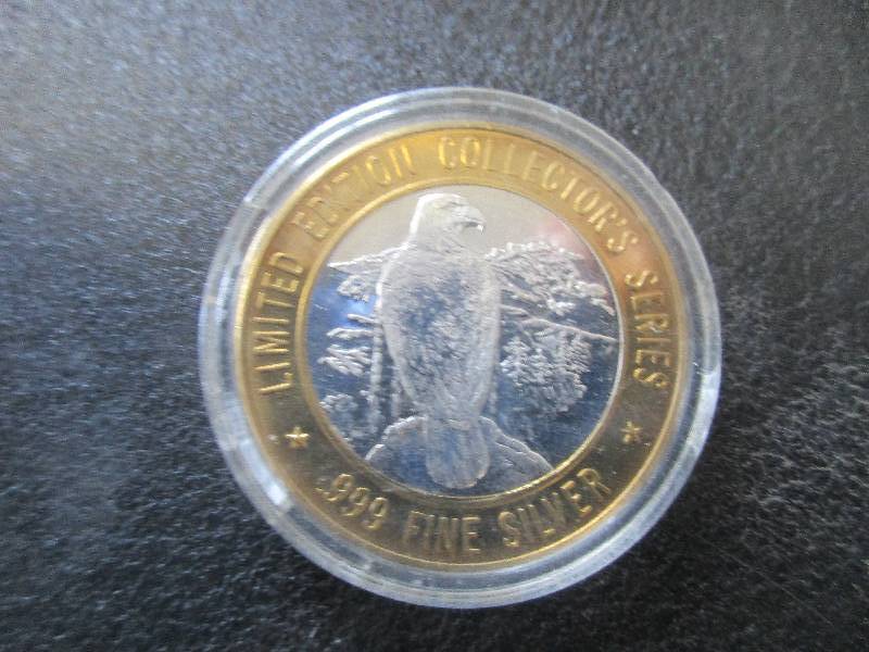 Limited Edition Gaming Token Fire Fly Creek Casino 1996, 1-Ounce .999 Fine Silver