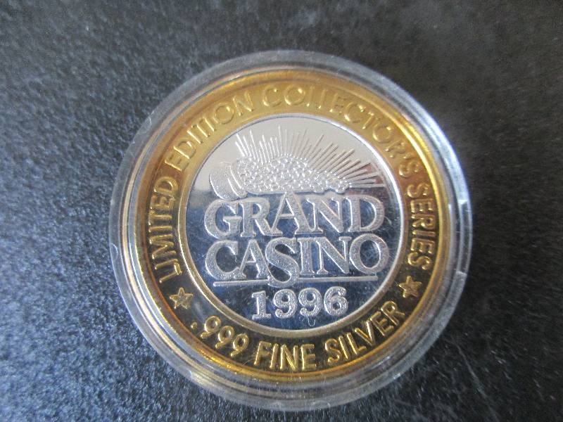 Limited Edition Gaming Token Moose Grand Casino MN, 1-Ounce .999 Fine Silver