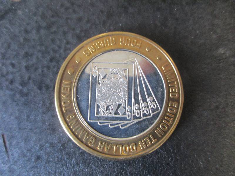 Limited Edition Gaming Token Four Queens Casino Vegas, 1-Ounce .999 Fine Silver