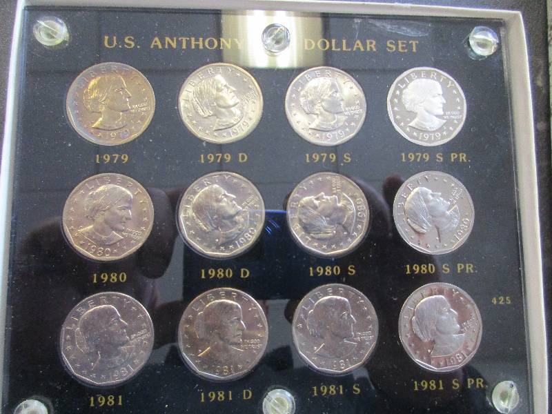 Very Nice U.S. Anthony Dollar Set 1979-1981 - Very Nice Toning - 12 Coins Total