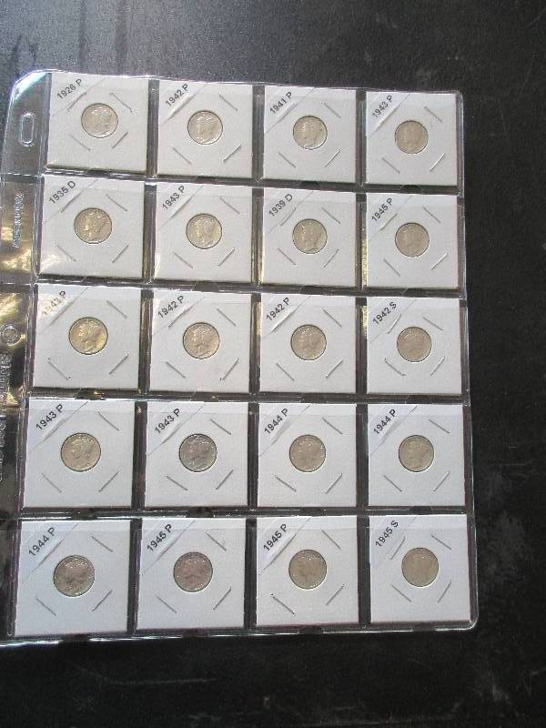 Lot of (20) Mercury Silver Dimes