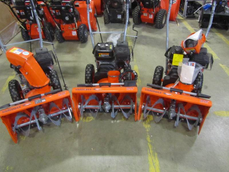 lot 9 image: yardmax 22 2 stage snowblower (x3)