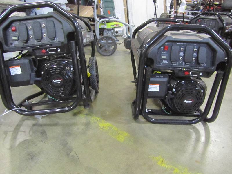 lot 18 image: Powermate 6,000-Watt Gasoline Powered Manual Start Portable Generator (x2)