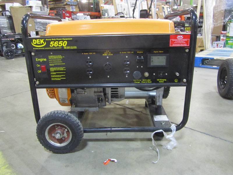 lot 23 image: DEK 7,345-Watt, 420cc Commercial Grade Portable Generator generac GP3250