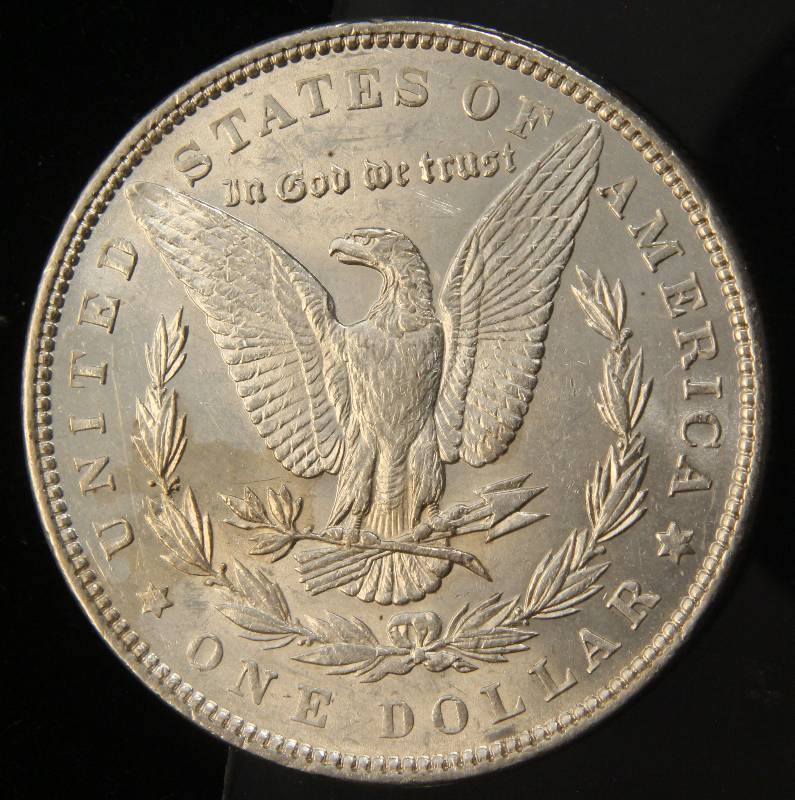1889 MORGAN SILVER DOLLAR AU