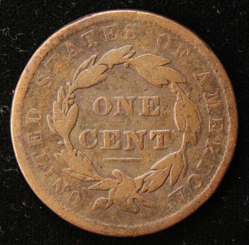 1837 US CORONET HEAD LARGE CENT