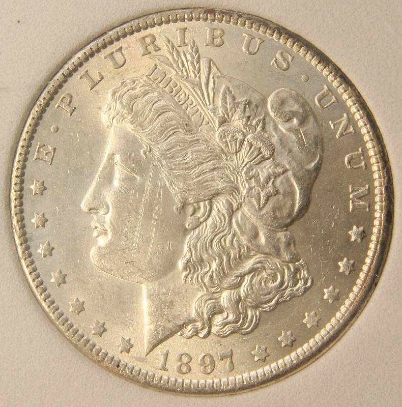 1897 MORGAN SILVER DOLLAR MS66 ANGS
